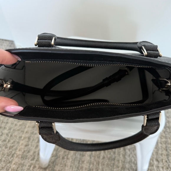 Kate Spade Darcy Redefined Grain Leather Small Satchel (Black) - Picture 3 of 5